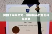 阿伯丁学院文凭，开启精英之路的神秘凭证