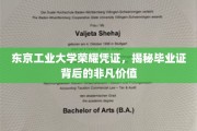 东京工业大学毕业证书，揭开荣耀背后的非凡成就之路