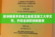 荷兰因霍温理工大学学历，引领国际职场新航路