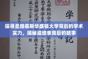 解码圣路易斯华盛顿大学，揭开学术精英背后的神秘成就