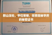 神秘山谷中的学位传奇，揭秘隐秘学府的荣耀证书之谜