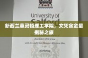 探索新西兰惠灵顿理工学院，揭秘高含金量文凭的背后