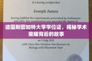 斯图加特荣耀凭证，探寻德国大学学位背后的学术传奇