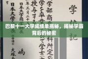 巴黎十一大学学霸养成记，揭秘成绩单背后的秘密力量