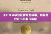 千叶大学学位证，探寻名校证书背后的传奇之旅