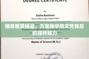 烟界翘楚孵化器，揭秘万宝路学院文凭的非凡价值