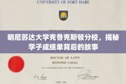 探索克鲁克斯顿分校学子成绩单背后的璀璨足迹