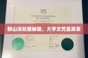 群山深处藏秘籍，大学文凭显真章