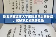 探索利兹城市大学成绩单背后的秘密，揭秘学术成就新视角