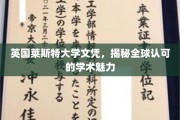英国莱斯特大学文凭，闪耀全球的学术荣耀与认可