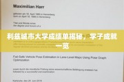 利兹城市大学学霸档案，揭秘学子卓越成就之旅
