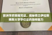 荷兰伊拉斯姆斯大学学位证，欧洲精英教育的璀璨象征