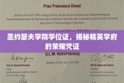 解码圣约瑟夫学院，学位证书背后的精英传奇