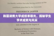韩湘风云，湖南大学学子成绩单展现卓越风采与学术实力