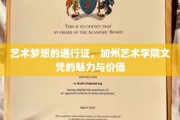 加州艺术梦想启航，揭秘艺术学院文凭的非凡魅力与无限价值