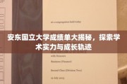 安东国立大学成绩单背后的学术奥秘，揭秘成长轨迹与实力展现
