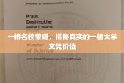 一桥名校证书魅力，揭秘一桥大学文凭背后的价值奥秘