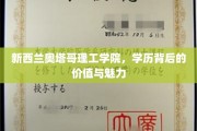 新西兰奥塔哥理工学院，学历背后的价值与魅力