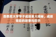 解码西悉尼大学学霸之路，成绩单背后的传奇与智慧启示